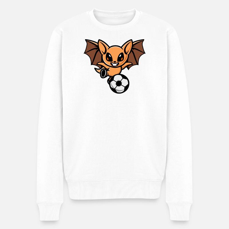Kicker de chauve-souris orange - Pull Premium bio Homme - blanc