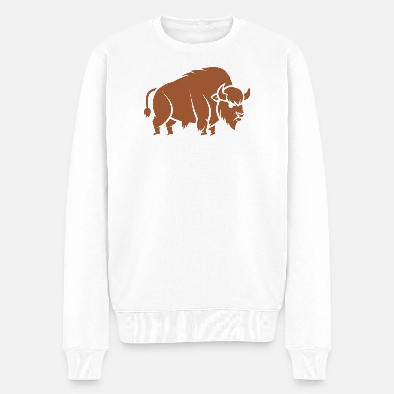 Bison - Pull Premium bio Homme - blanc