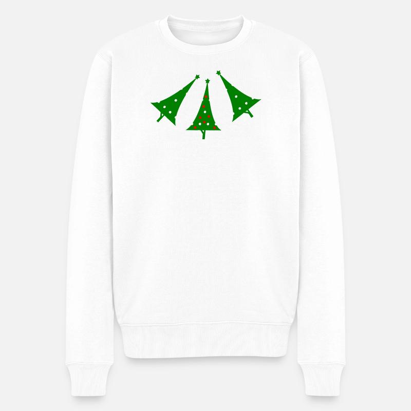  Weihnachtsbaum Christmas - Männer Premium Bio Pullover - Weiß