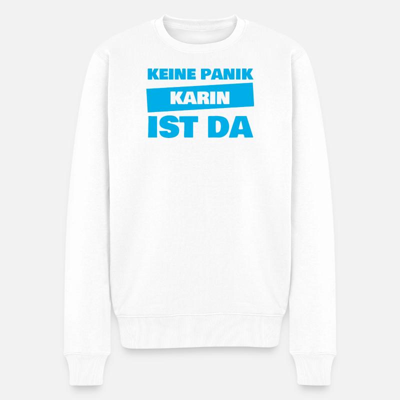 Vorname Karin - Männer Premium Bio Pullover - Weiß
