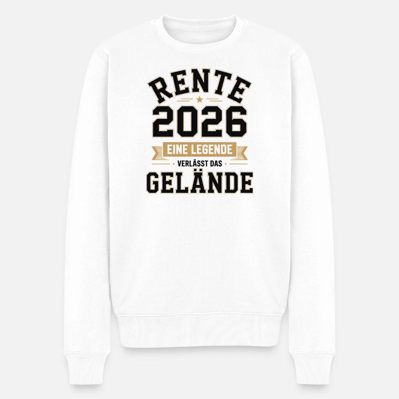 Rente 2026 : une légende - Pull Premium bio Homme - blanc