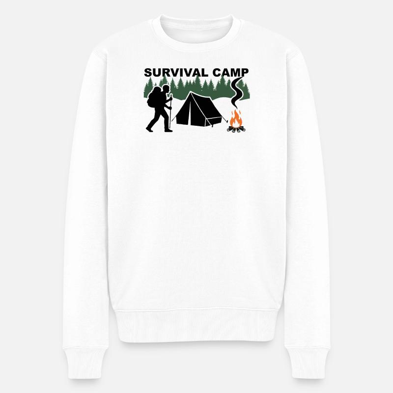 Camp de survie - Pull Premium bio Homme - blanc