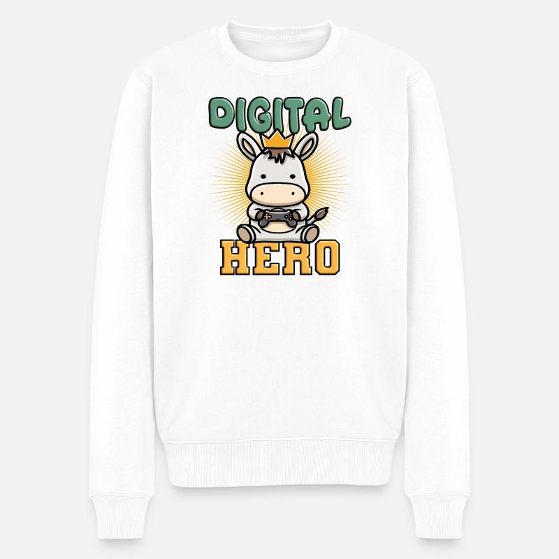 Jeux vidéo - Pull Premium bio Homme - blanc