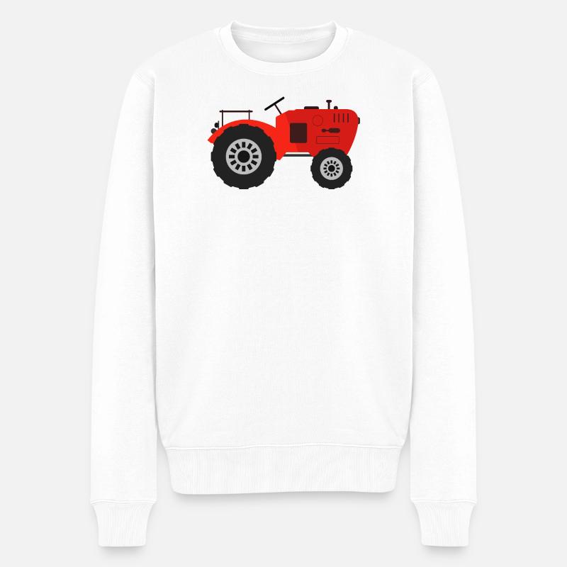 Traktor - Männer Premium Bio Pullover - Weiß