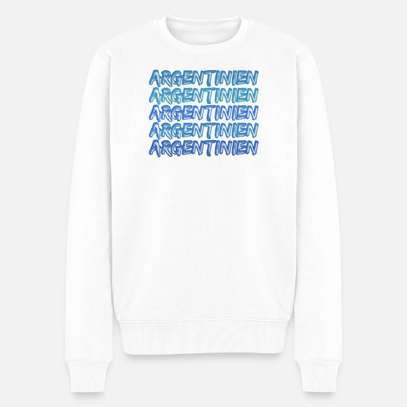 Geschenk für Argentinien - Männer Premium Bio Pullover - Weiß