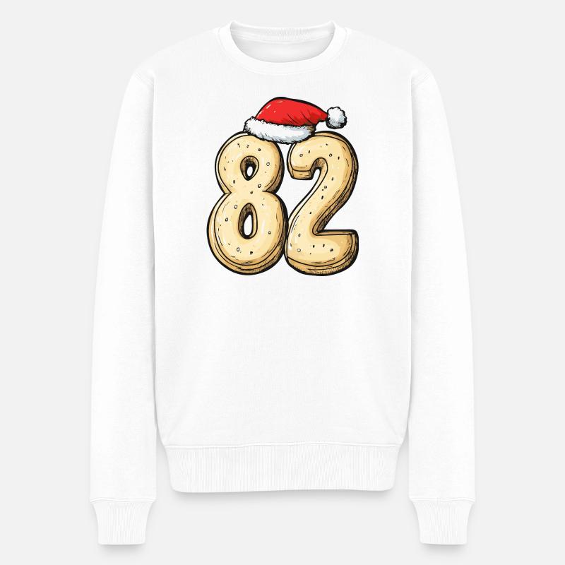 82 chiffres Cookie Noël - Pull Premium bio Homme - blanc