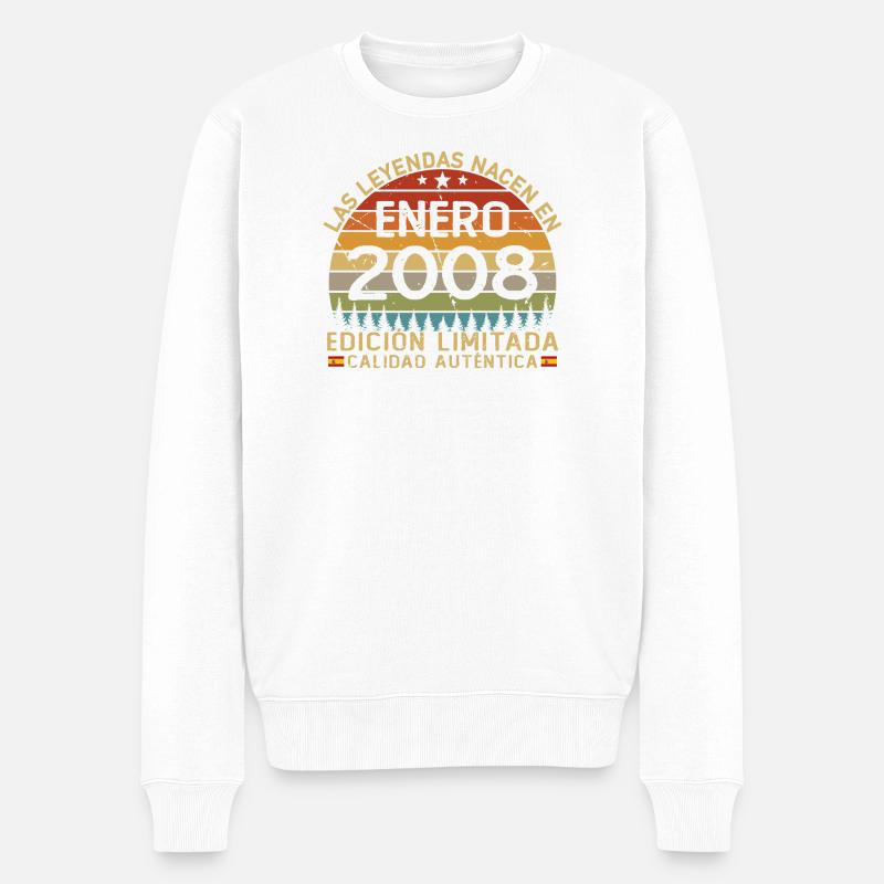 Janvier 2008 Anniversaire de 18 ans - Pull Premium bio Homme - blanc