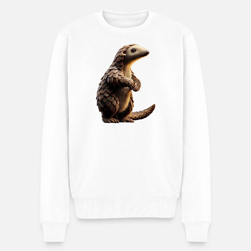 Pangolin Pangolin Pomme de pin Pangolins - Pull Premium bio Homme - blanc