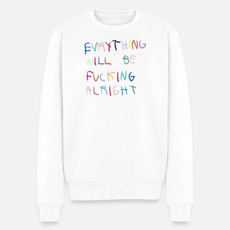 Tout ira bien, bunt - Pull Premium bio Homme - blanc