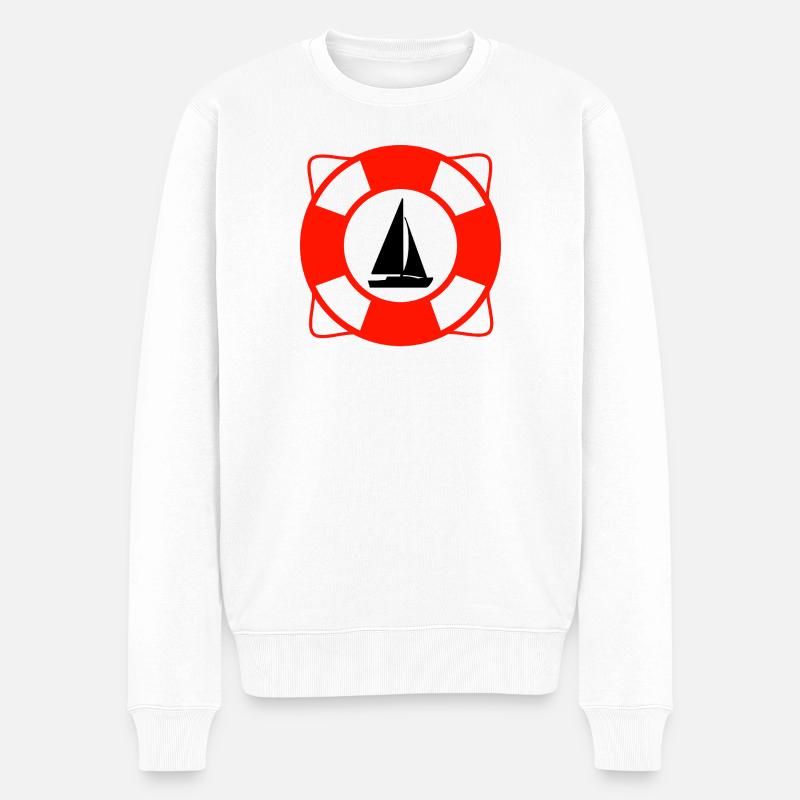 Voile - Pull Premium bio Homme - blanc