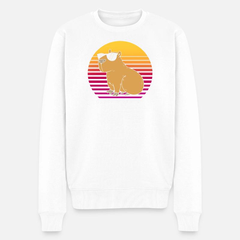 Joyeux anniversaire Capybara Joyeux anniversaire - Pull Premium bio Homme - blanc