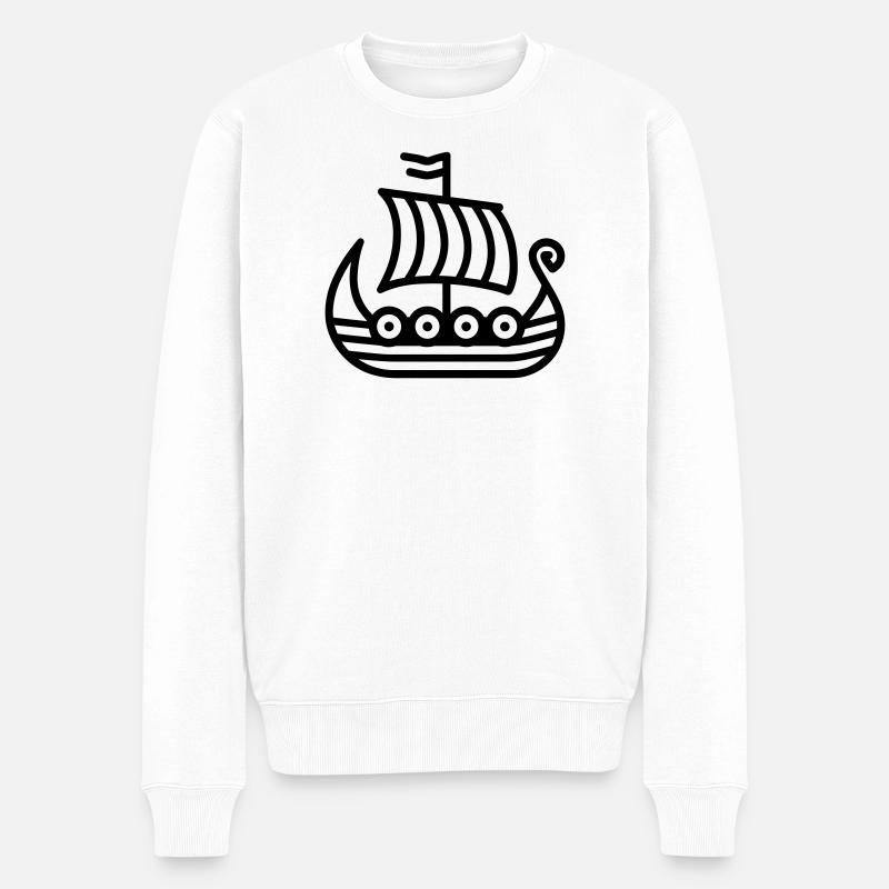Bateau Viking - Pull Premium bio Homme - blanc
