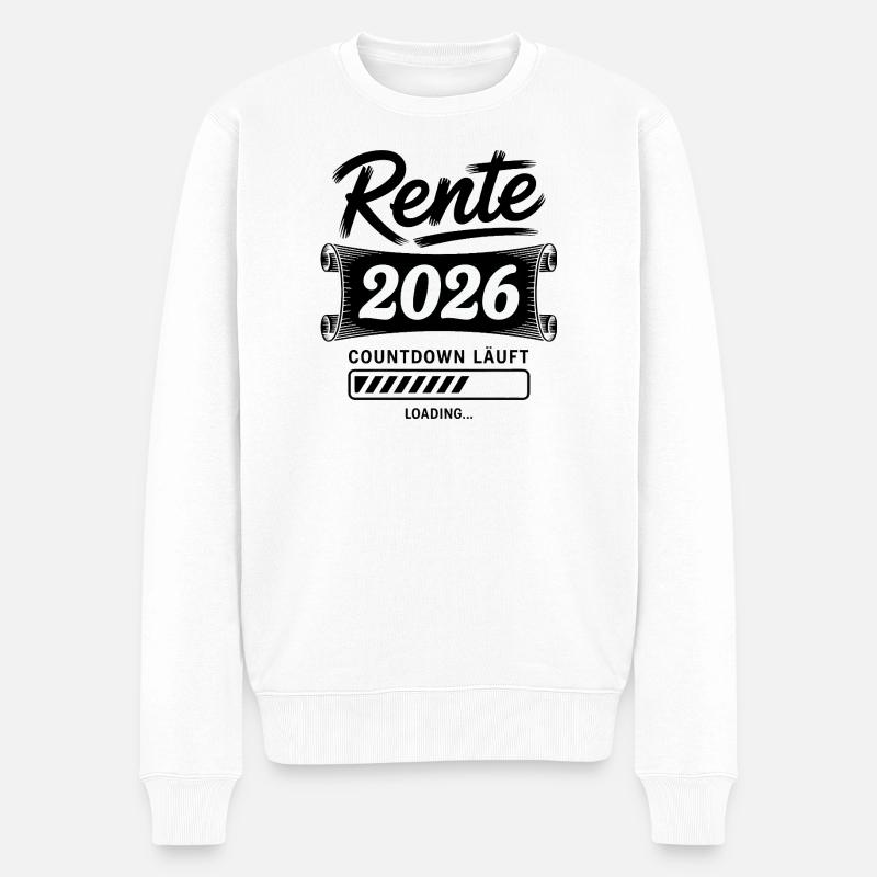 Rente 2026 Countdown - Männer Premium Bio Pullover - Weiß