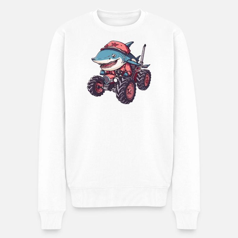 Éleveur de tracteurs requins - Pull Premium bio Homme - blanc