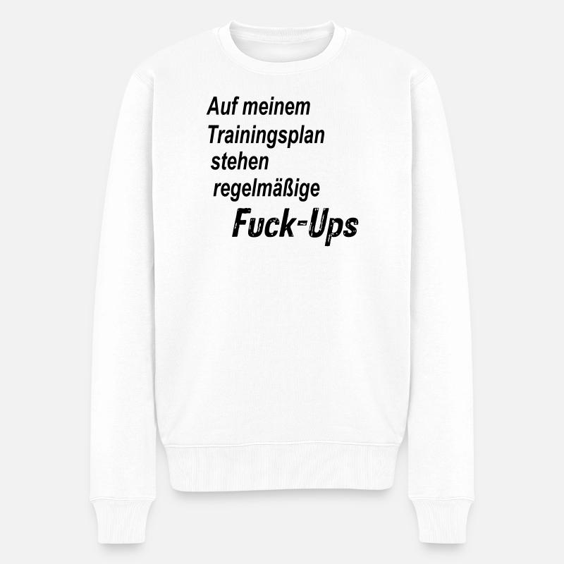 Fuck Ups - Männer Premium Bio Pullover - Weiß