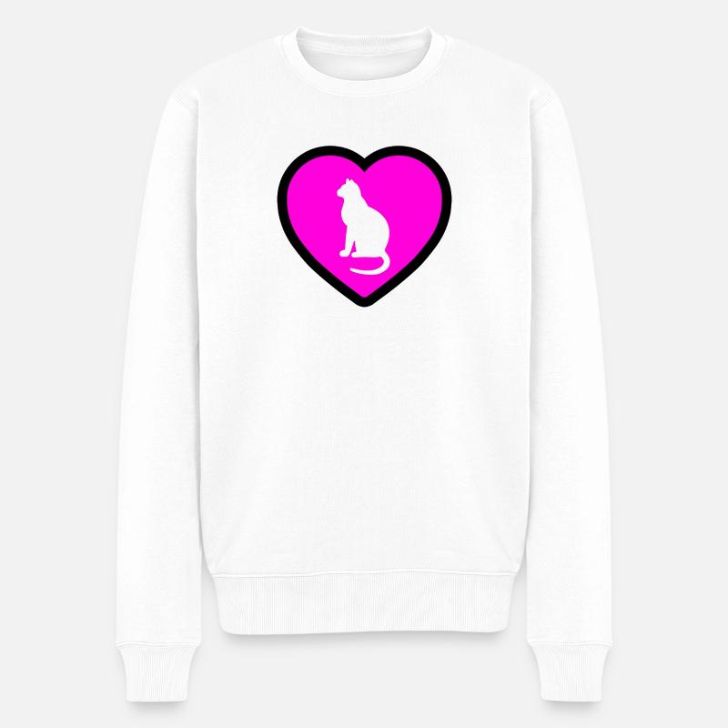 Chat - Pull Premium bio Homme - blanc