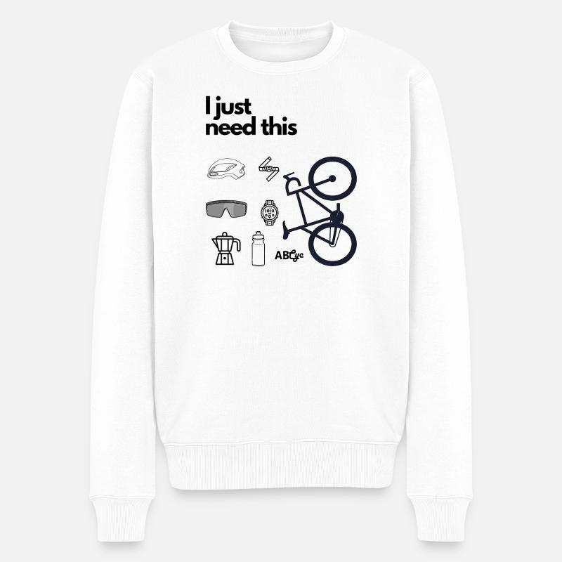I just need this  - Männer Premium Bio Pullover - Weiß