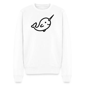 Narwal - Männer Premium Bio Pullover - Weiß - Vorne - Thijin (182cm)