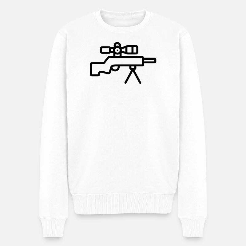 Sniper - Pull Premium bio Homme - blanc