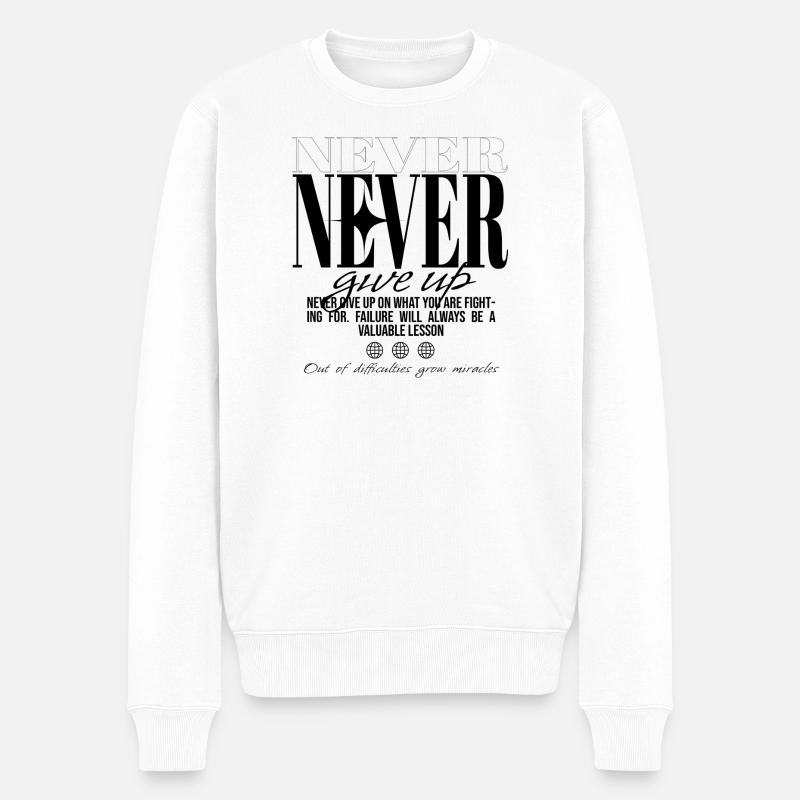 Ne cesse jamais de découvrir - Pull Premium bio Homme - blanc