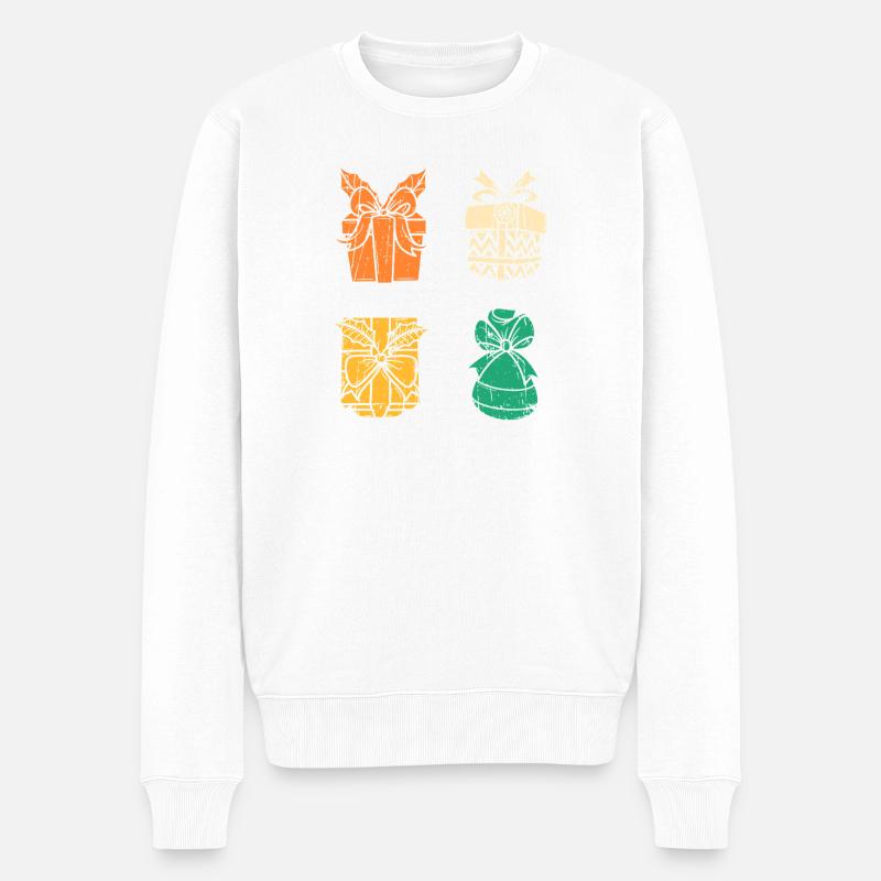 Weihnachtsmann Weihnachtszeit Weihnachten - Männer Premium Bio Pullover - Weiß