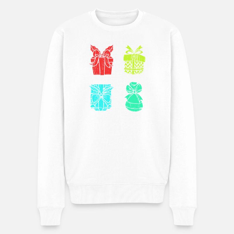 Weihnachtsmann Weihnachtszeit Weihnachten - Männer Premium Bio Pullover - Weiß