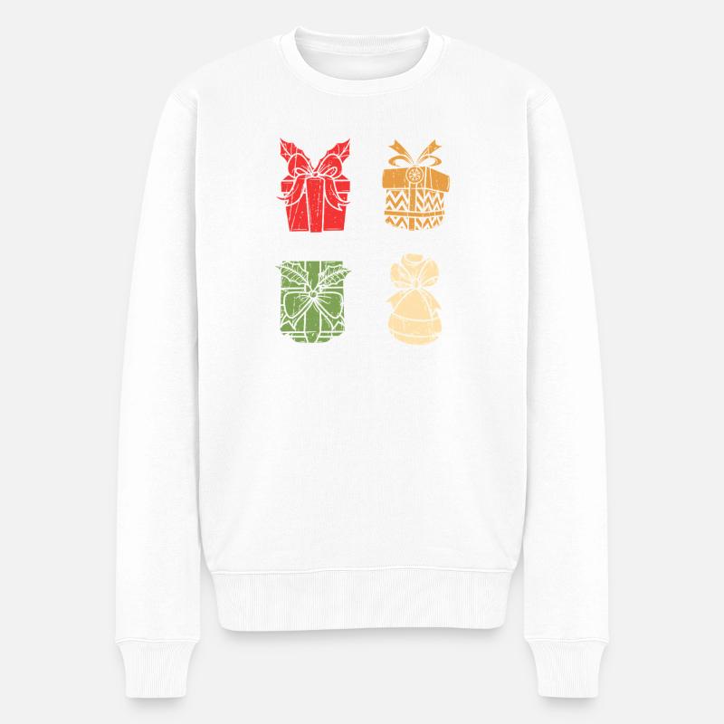 Weihnachtsmann Weihnachtszeit Weihnachten - Männer Premium Bio Pullover - Weiß