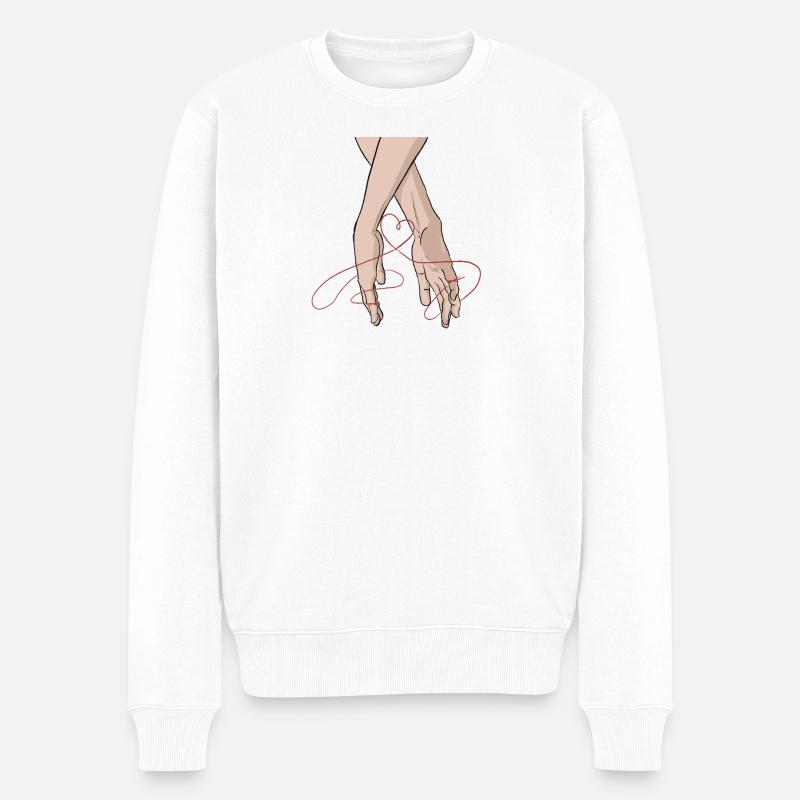 hand_in_hand - Pull Premium bio Homme - blanc