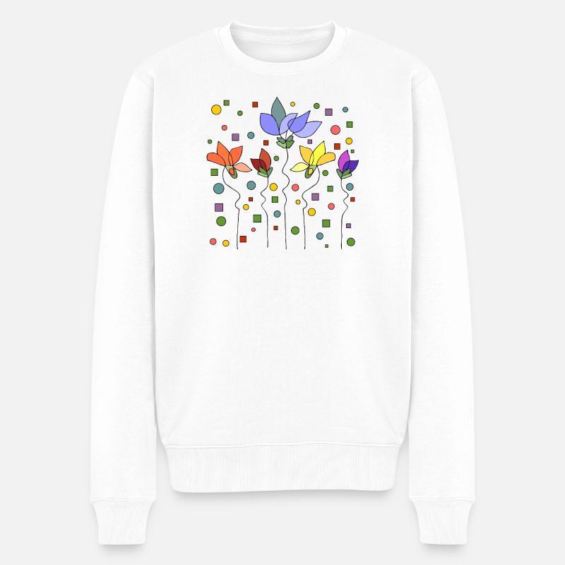Fleur - Pull Premium bio Homme - blanc