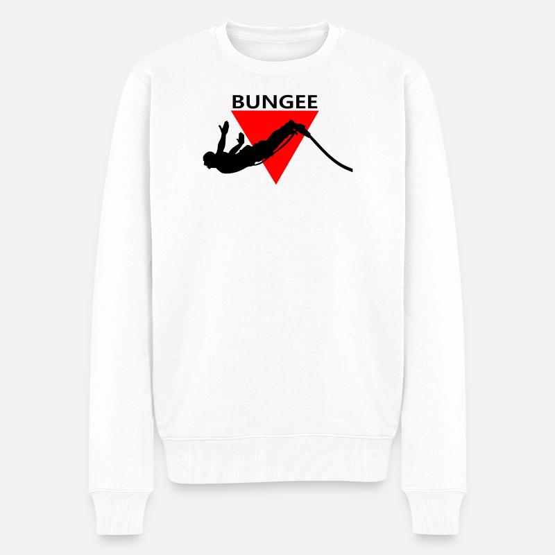 Bungeejumping - Männer Premium Bio Pullover - Weiß