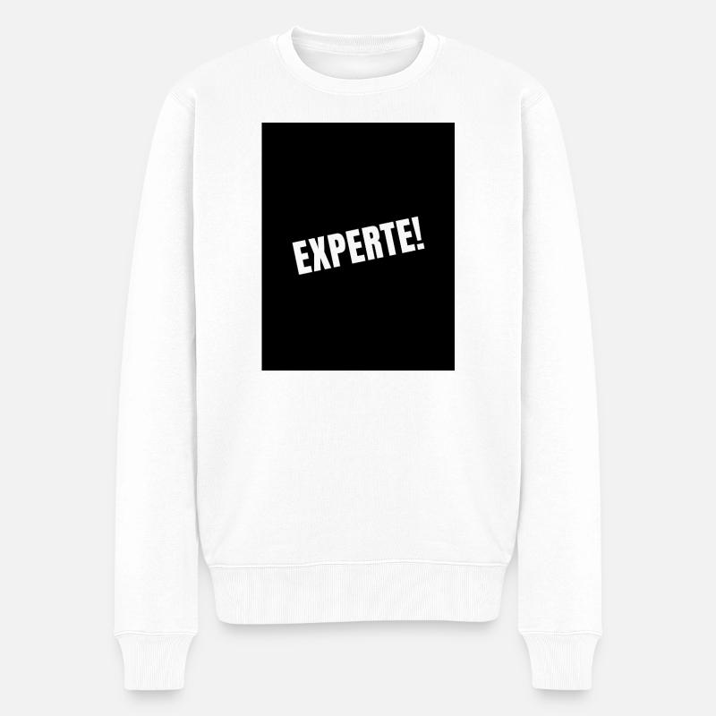 Experte! - Männer Premium Bio Pullover - Weiß