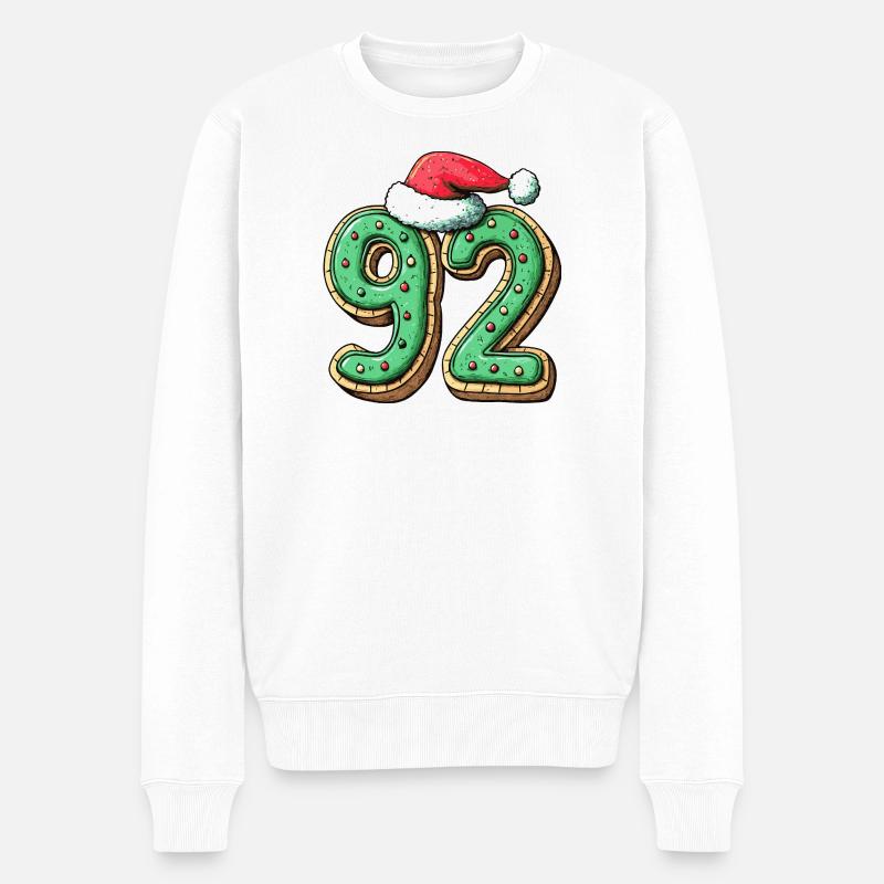 Noël du Cookie Numéro 92 - Pull Premium bio Homme - blanc