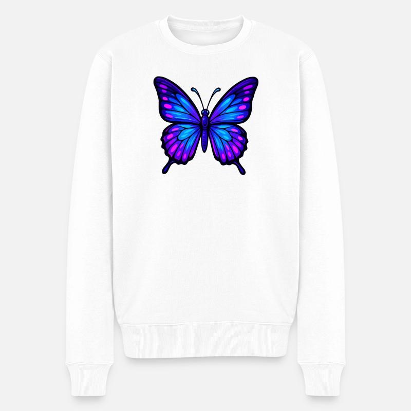 Papillon Ailer-Nuit - Pull Premium bio Homme - blanc