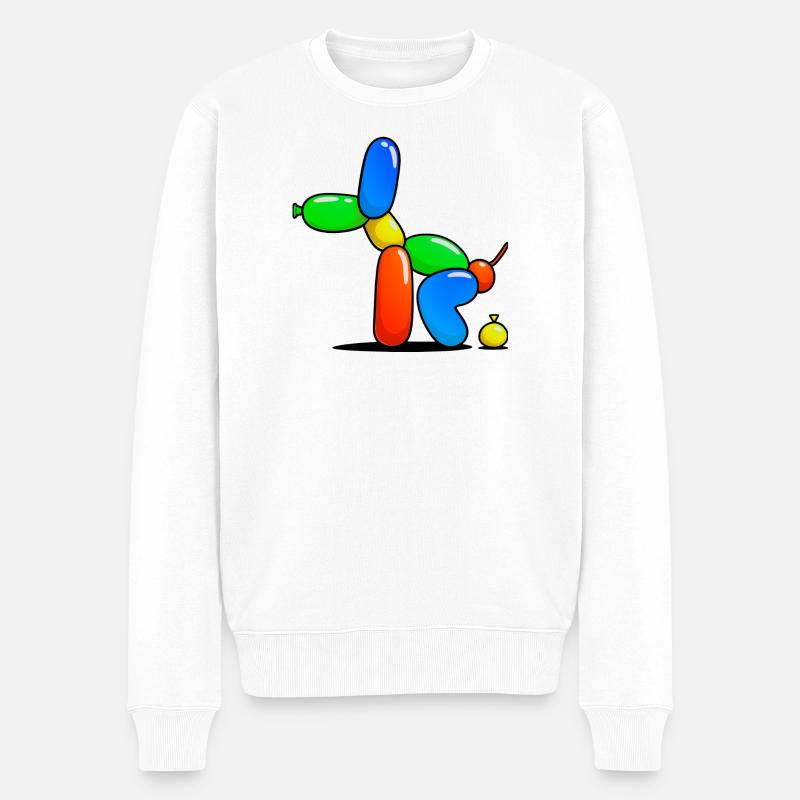 Balloon Dog - Männer Premium Bio Pullover - Weiß