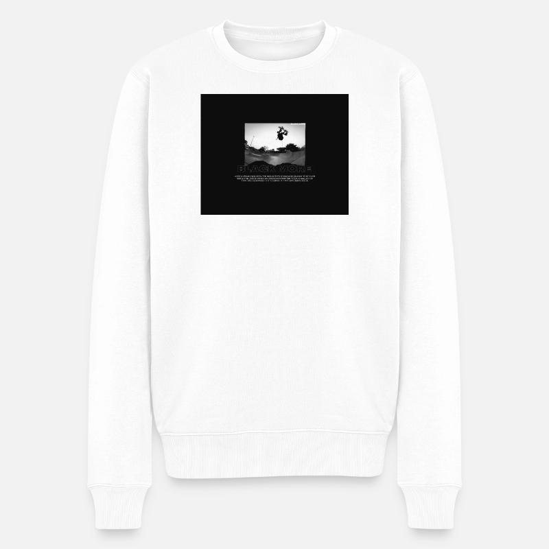 Patineur noir et blanc en bowl - Pull Premium bio Homme - blanc