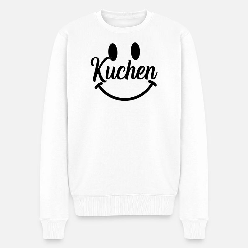 kuchen  - Männer Premium Bio Pullover - Weiß