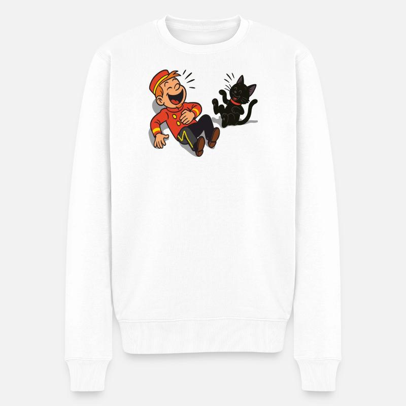 Franky et Meeko rient - Pull Premium bio Homme - blanc