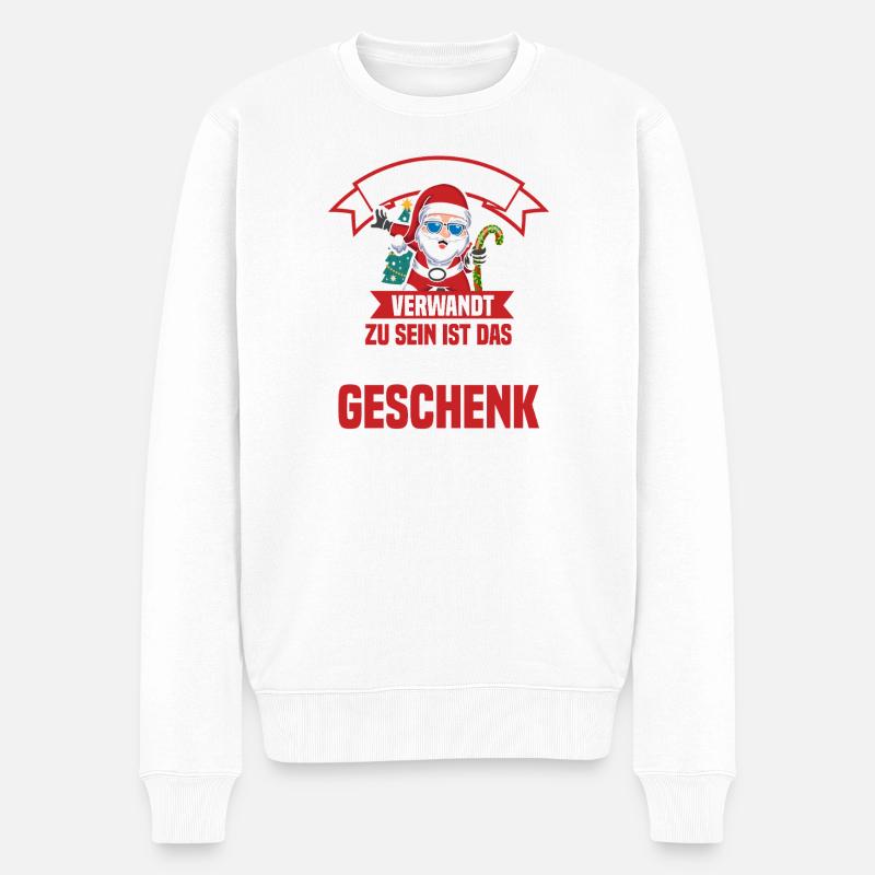 Weihnachtsmann Weihnachtszeit Weihnachts - Männer Premium Bio Pullover - Weiß