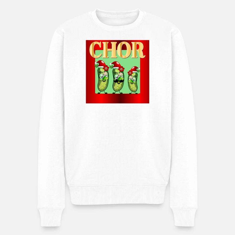 CHŒUR DE NOËL - Pull Premium bio Homme - blanc