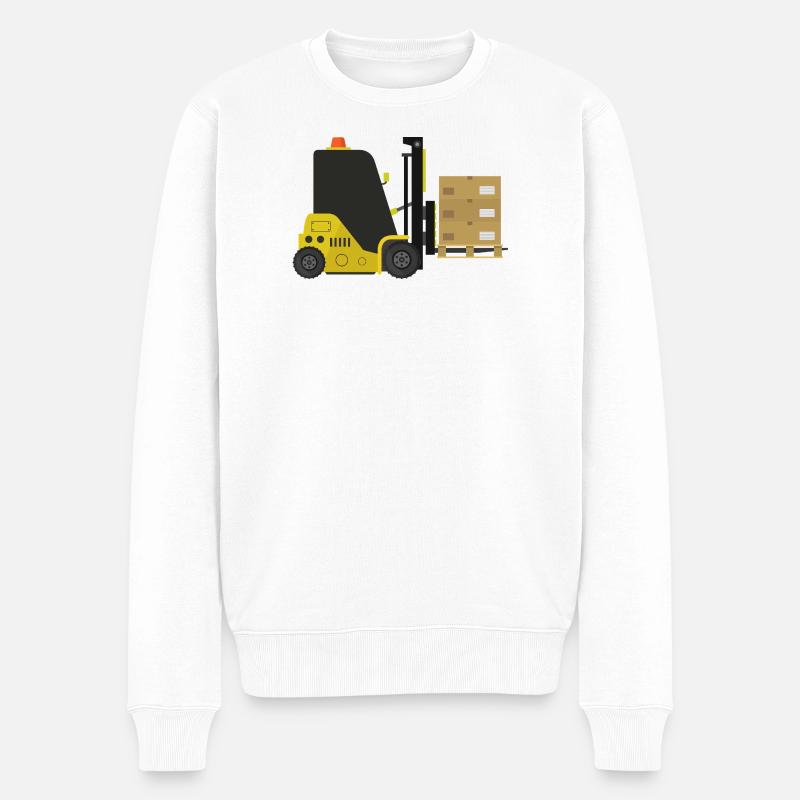 Chariot élévateur - Pull Premium bio Homme - blanc