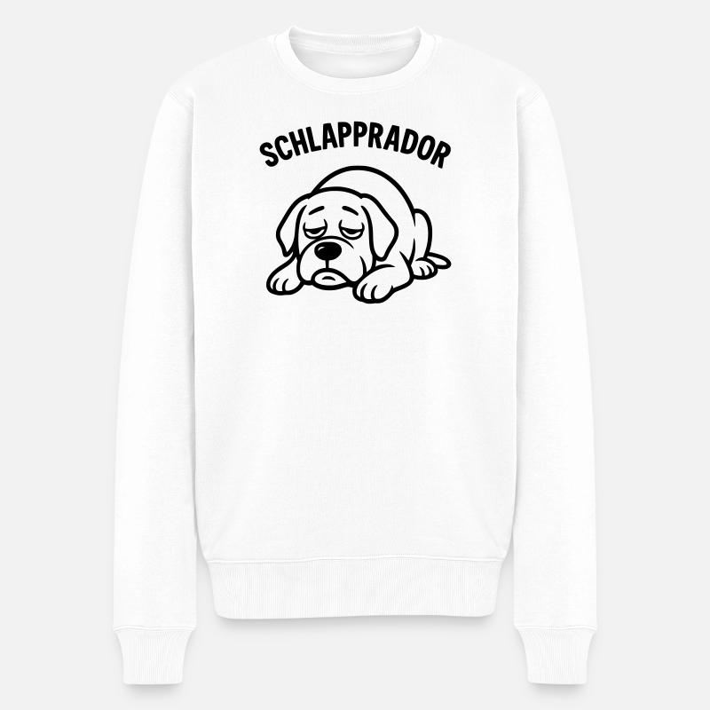 schlapprador labrador - Männer Premium Bio Pullover - Weiß