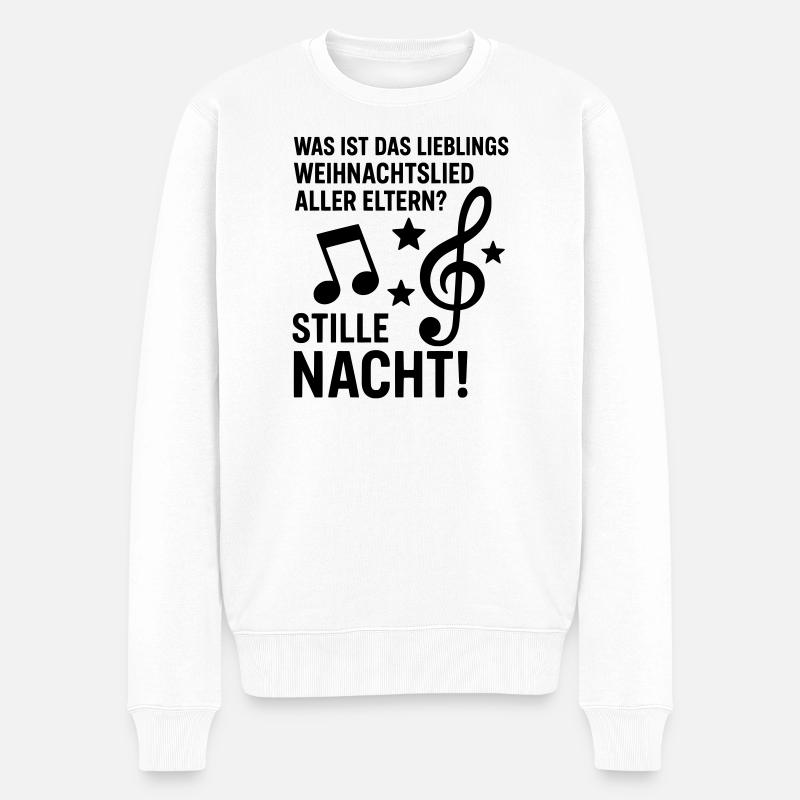 stille nacht lieblingslied eltern witz - Pull Premium bio Homme - blanc