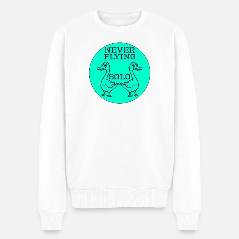 Oies Volant - Pull Premium bio Homme - blanc