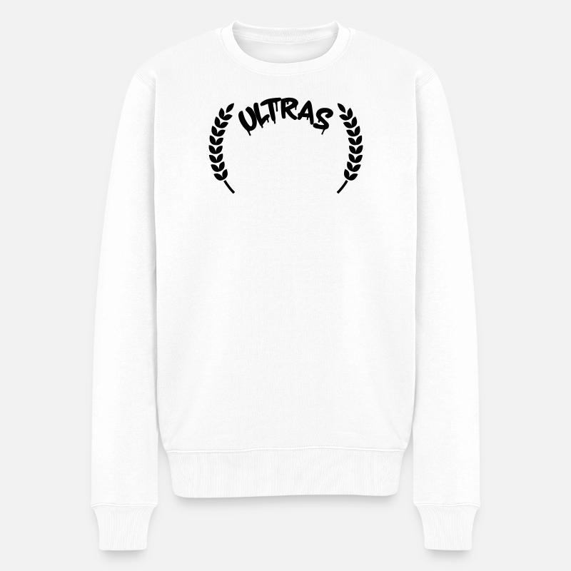 ultras_wappen_kranz - Männer Premium Bio Pullover - Weiß