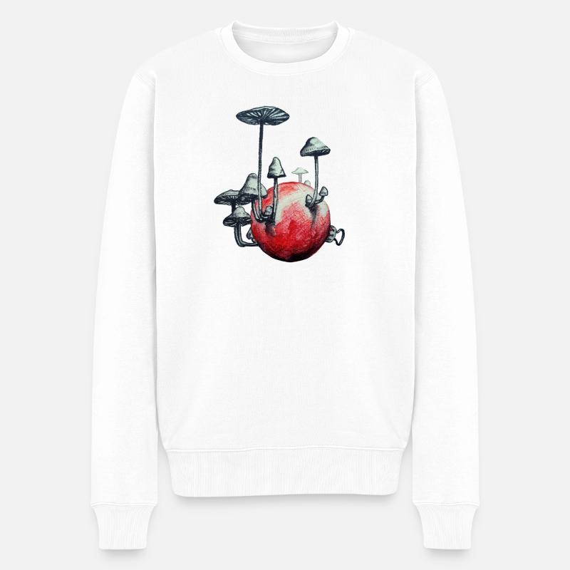 ein sehr schwammiges Weihnachten! - Männer Premium Bio Pullover - Weiß
