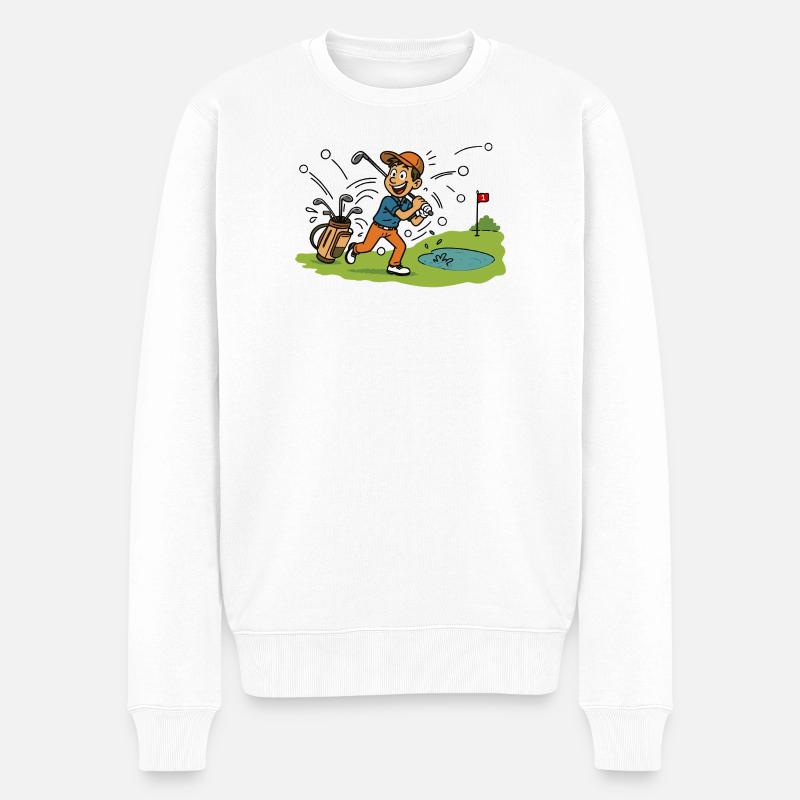 Le golf est déjà accroché - Pull Premium bio Homme - blanc