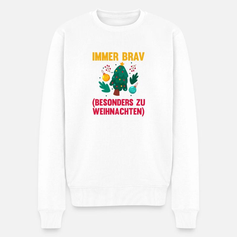 Weihnachtsmann Weihnachtszeit Weihnachts - Männer Premium Bio Pullover - Weiß