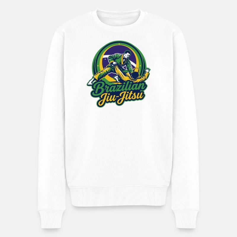 Brasilianische Jiu-Jitsu-Kampfkünste - Männer Premium Bio Pullover - Weiß