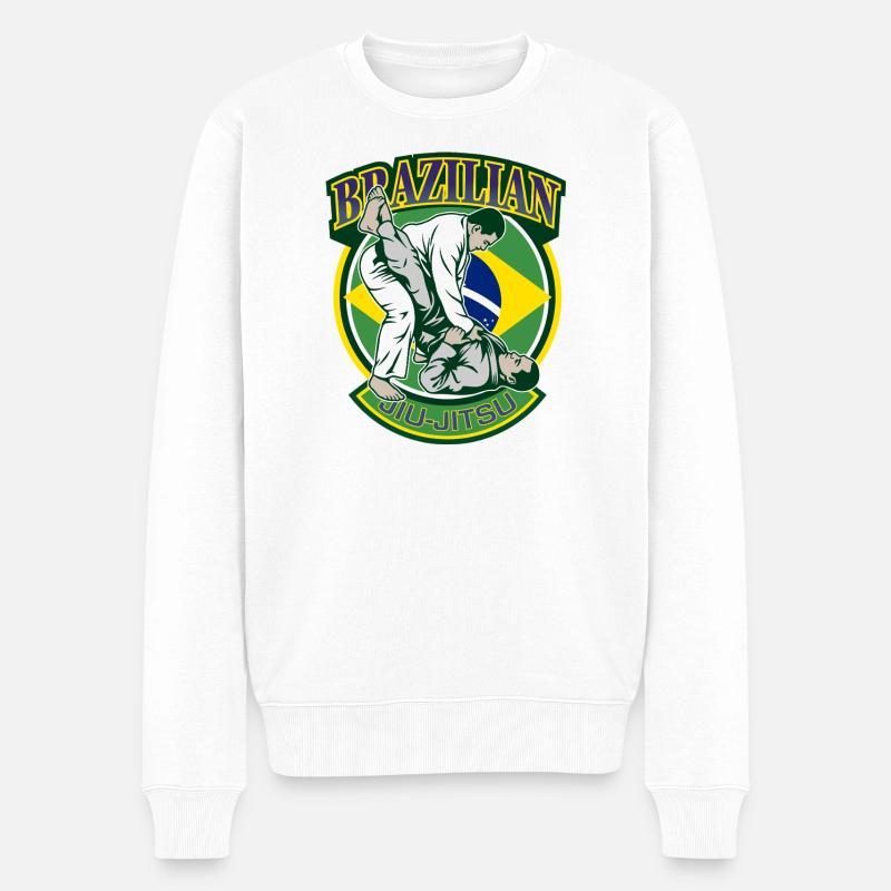 Brasilianische Jiu-Jitsu-Kampfkünste - Männer Premium Bio Pullover - Weiß