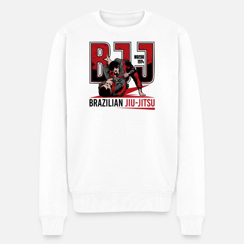 Brasilianische Jiu-Jitsu-Kampfkünste - Männer Premium Bio Pullover - Weiß